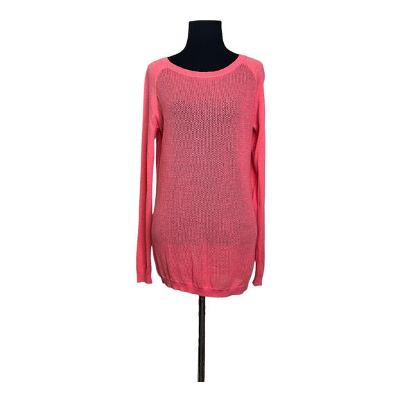 Laundry by Shelly Segal melon open knit summer sweater size Small - Picture 6 of 10